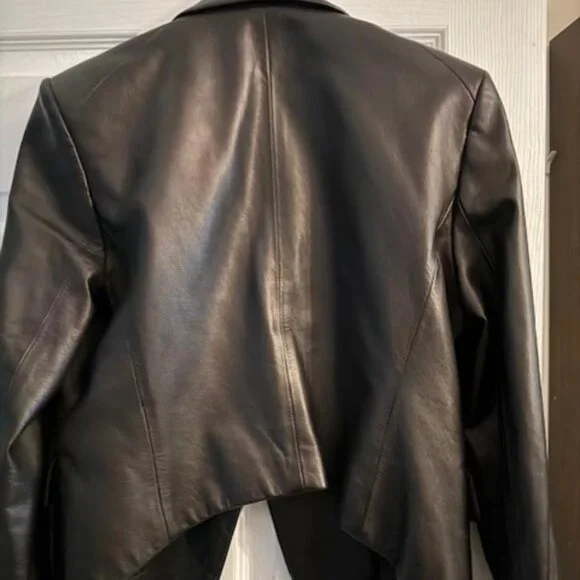 Veronica Beard Cooke Leather Blazer - Picture 5 of 8